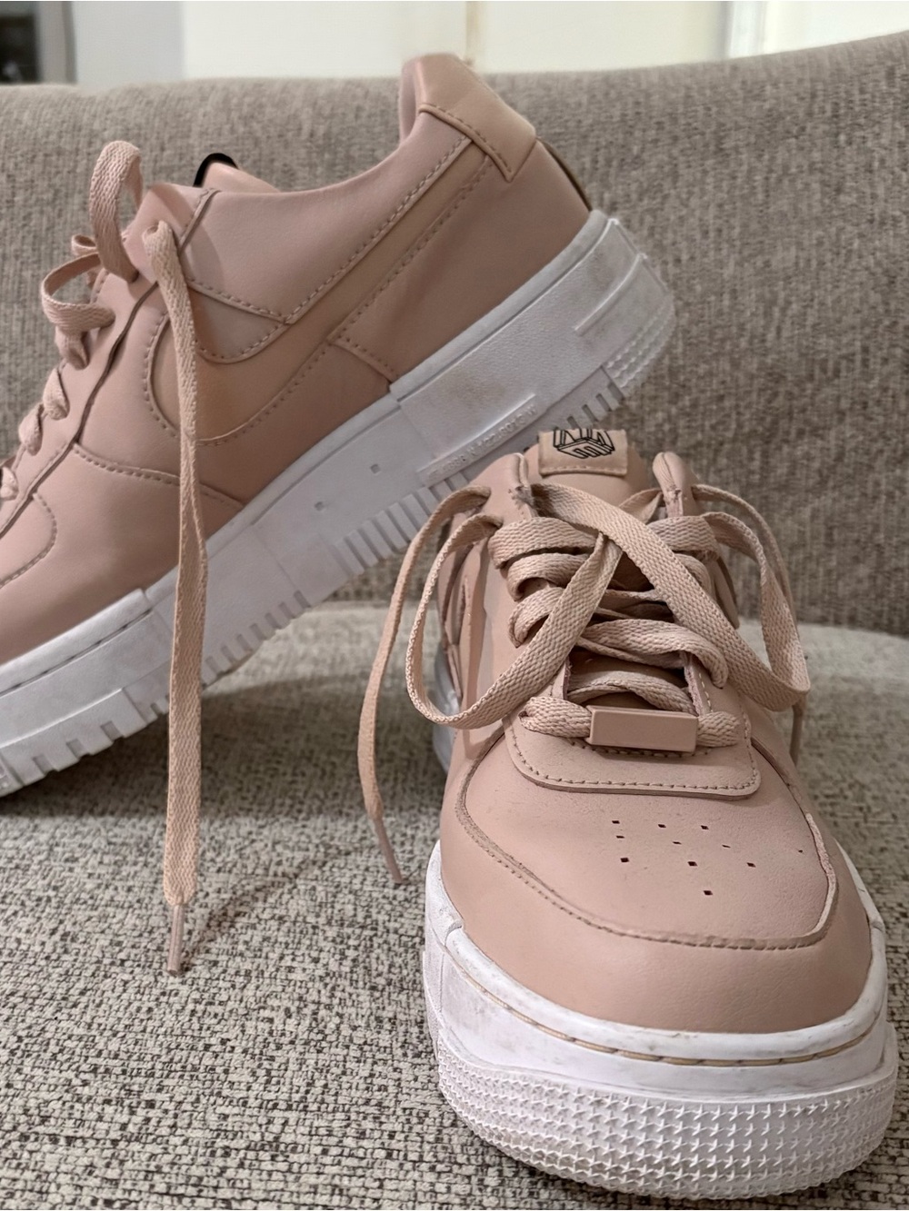 Nike Women's Blush Pink Platform Sneakers
